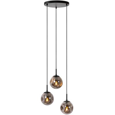 Lucide, Pendelleuchte, Rocky - Hanglamp - 3xe14 - Fumé (E14) Lucide, Pendelleuchte, Rocky - Hanglamp - 3xe14 - Fumé (E14)