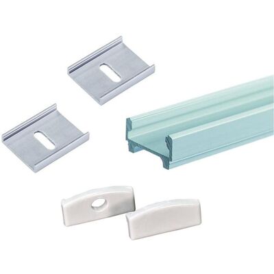 Rutec, LED Streifen, Alu-Profil flach 1St=2m B68405 12x23mm (f.Strips bis 18mm) inkl Zubehö (200 cm, Indoor) Rutec, LED Streifen, Alu-Profil flach 1St=2m B68405 12x23mm (f.Strips bis 18mm) inkl Zubehö (200 cm, Indoor)