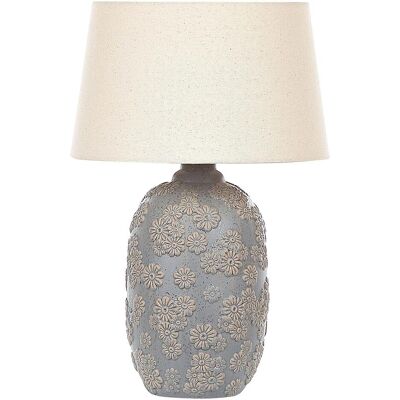 Beliani, Tischlampe, Tischlampe grau / beige 46 cm Kegelform FERREY (E27) Beliani, Tischlampe, Tischlampe grau / beige 46 cm Kegelform FERREY (E27)