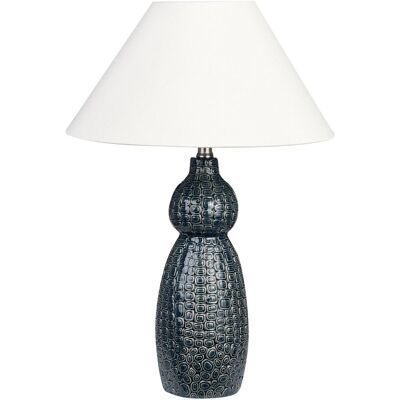 Beliani, Tischlampe, Tischlampe Keramik Dunkelblau/Weiss 60 cm MATINA (E27) Beliani, Tischlampe, Tischlampe Keramik Dunkelblau/Weiss 60 cm MATINA (E27)