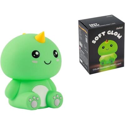 Total Juggling, Nachtlicht, iTotal - Silicone night light HELLO DINO - 13.2 x 10 x 16 cm Total Juggling, Nachtlicht, iTotal - Silicone night light HELLO DINO - 13.2 x 10 x 16 cm