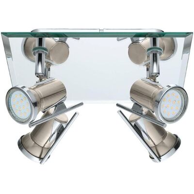 EGLO, Deckenleuchte, 31267 TAMARA 1 LED Spot 4x3W Nickel-Matt Chrom IP44 EGLO, Deckenleuchte, 31267 TAMARA 1 LED Spot 4x3W Nickel-Matt Chrom IP44