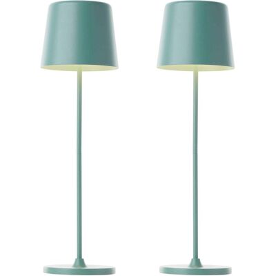 Brilliant, Tischlampe, LED-Akku-Tischleuchte Kaami, 2 W, 310 lm, 3000 K, eisberggrün, 2er Set (310 lm) Brilliant, Tischlampe, LED-Akku-Tischleuchte Kaami, 2 W, 310 lm, 3000 K, eisberggrün, 2er Set (310 lm)
