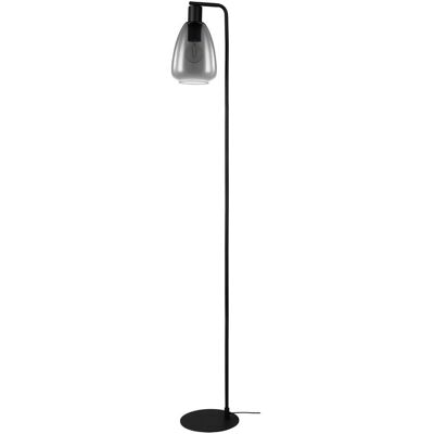 EGLO, Stehlampe, Chelvey Vloerlamp - Staande lamp - E27 - 150,5 cm - smoke Glas - Zwart (E27) EGLO, Stehlampe, Chelvey Vloerlamp - Staande lamp - E27 - 150,5 cm - smoke Glas - Zwart (E27)