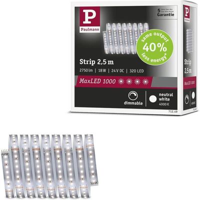Paulmann, LED Streifen, MaxLED 1000 Stripe (Neutralweiss, 250 cm, Indoor) Paulmann, LED Streifen, MaxLED 1000 Stripe (Neutralweiss, 250 cm, Indoor)