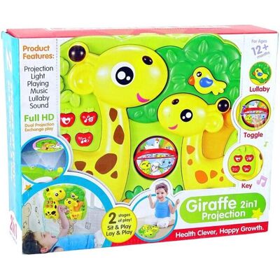Lean Toys, Nachtlicht, Giraffe 2in1 Projektor – Bettanhänger für Baby Lean Toys, Nachtlicht, Giraffe 2in1 Projektor – Bettanhänger für Baby