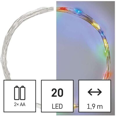 Emos, Lichterkette, 20LED XMAS NANO IP20 2AA T MC (1.90 m) Emos, Lichterkette, 20LED XMAS NANO IP20 2AA T MC (1.90 m)