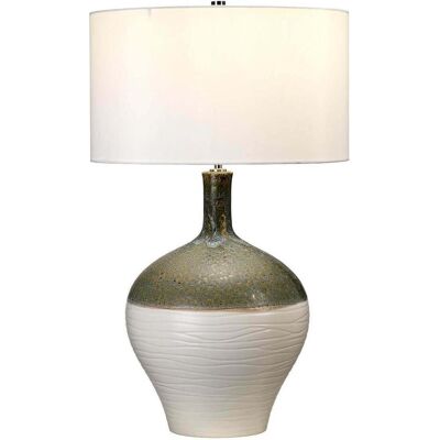 Elstead Lighting, Tischlampe, Eden Park Tischleuchte E27 Grün, türkis und gold Creme, Made in UK (E27) Elstead Lighting, Tischlampe, Eden Park Tischleuchte E27 Grün, türkis und gold Creme, Made in UK (E27)
