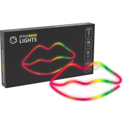 Manta, LED Streifen, SNL61RGB Style Neon Lights LIPS (Mehrfarbig, RGB, 27.50 cm, Indoor) Manta, LED Streifen, SNL61RGB Style Neon Lights LIPS (Mehrfarbig, RGB, 27.50 cm, Indoor)