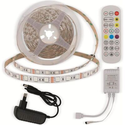Optonica, LED Streifen, Strip, RGB 4322, 12 V, 60 LEDs, EEK: G, 36 W, 2400 lm, mit Fernbedienung, 5 m (RGB, 500 cm, Indoor) Optonica, LED Streifen, Strip, RGB 4322, 12 V, 60 LEDs, EEK: G, 36 W, 2400 lm, mit Fernbedienung, 5 m (RGB, 500 cm, Indoor)