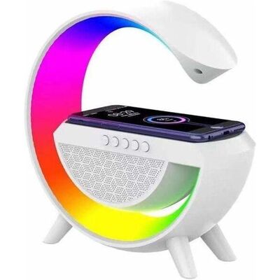 Elight, Tischlampe, Desc lamp G Shape Speaker Lamp with RGB LED lightning&Wireless Smart Device Charger White Elight, Tischlampe, Desc lamp G Shape Speaker Lamp with RGB LED lightning&Wireless Smart Device Charger White