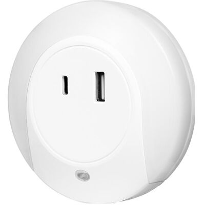 LogiLink, Nachtlicht, LED-Nachtlicht mit Dämmerungssensor, USB-C, USB-A LogiLink, Nachtlicht, LED-Nachtlicht mit Dämmerungssensor, USB-C, USB-A