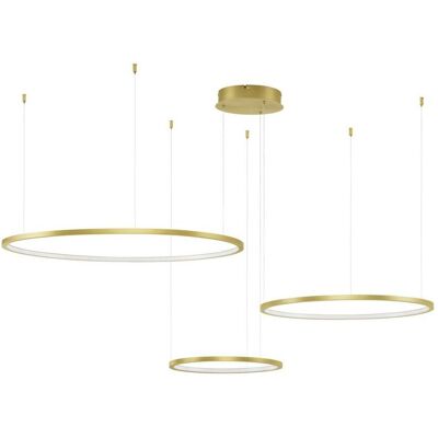 Nova Luce, Pendelleuchte, PURPLE LED Pendelleuchte Gold 80W Warmweiss 150x130cm dimmbar 9210314 Nova Luce, Pendelleuchte, PURPLE LED Pendelleuchte Gold 80W Warmweiss 150x130cm dimmbar 9210314
