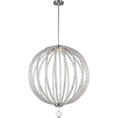 Elstead Oberlin LED 2-Licht Große Kugel Deckenleuchte Satin Nickel Elstead Oberlin LED 2-Licht Große Kugel Deckenleuchte Satin Nickel