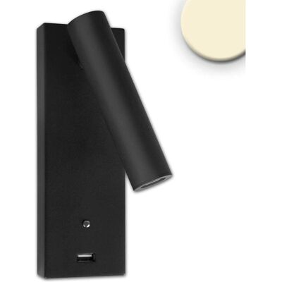 Isoled LED Leseleuchte - 3W, Schwarz, Warmweiß, Dimmbar, USB-A Isoled LED Leseleuchte - 3W, Schwarz, Warmweiß, Dimmbar, USB-A