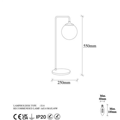Opviq, Tischlampe, Jace (E14) Opviq, Tischlampe, Jace (E14)