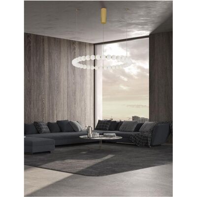 Nova Luce, Pendelleuchte, PERLA LED Pendelleuchte Gold 72W Warmweiss 200x80cm dimmbar 9695231 Nova Luce, Pendelleuchte, PERLA LED Pendelleuchte Gold 72W Warmweiss 200x80cm dimmbar 9695231