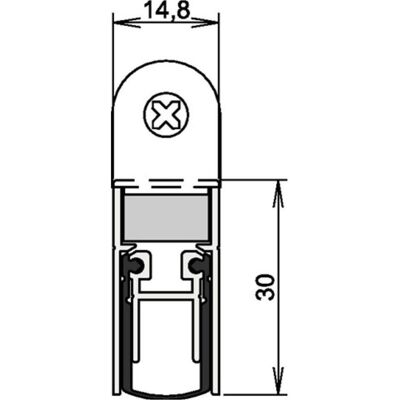 Athmer, Türdichtung, Türdichtung Schall-Ex DUO L-15 WS 1-382 2-seitig Länge 833 mm Aluminium silberfarben eloxiert Ho... Athmer, Türdichtung, Türdichtung Schall-Ex DUO L-15 WS 1-382 2-seitig Länge 833 mm Aluminium silberfarben eloxiert Ho...