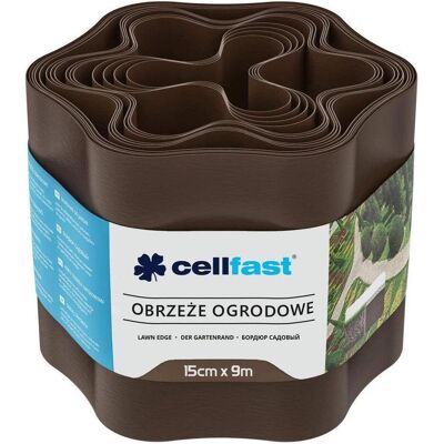 Cellfast Braune Kunststoffgartenkante - 15cm x 9M Cellfast Braune Kunststoffgartenkante - 15cm x 9M
