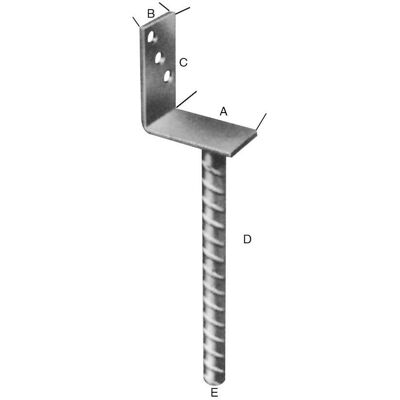 Hadra Pfostenträger - L-Form 75 mm - Zaunpfostenstütze Hadra Pfostenträger - L-Form 75 mm - Zaunpfostenstütze