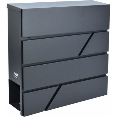 Awtools, Briefkasten, Anthrazitfarbener Briefkasten 45, 370 x 370 x 105 mm Awtools, Briefkasten, Anthrazitfarbener Briefkasten 45, 370 x 370 x 105 mm