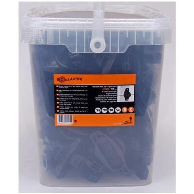 Gallagher, Gartenzaun, W-isolator Zwart Super - 175 Stuks Gallagher, Gartenzaun, W-isolator Zwart Super - 175 Stuks