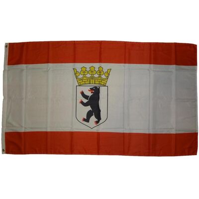 trends4cents, Fahne, Flagge Berlin Bär mit Krone 250 x 150 cm Fahne mit 3 Ösen 100g/m² Stoffgewicht Hissen (250 x 150 cm) trends4cents, Fahne, Flagge Berlin Bär mit Krone 250 x 150 cm Fahne mit 3 Ösen 100g/m² Stoffgewicht Hissen (250 x 150 cm)
