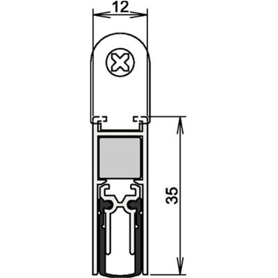 Athmer, Türdichtung, Türdichtung Doppeldicht M-12/35 1-393 2-seitig Länge 833 mm Aluminium silberfarben eloxiert Holz... Athmer, Türdichtung, Türdichtung Doppeldicht M-12/35 1-393 2-seitig Länge 833 mm Aluminium silberfarben eloxiert Holz...