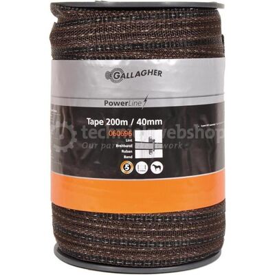 Gallagher, Gartenzaun, Schriklint PowerLine (40 MM / Terra) - 200 Meter Gallagher, Gartenzaun, Schriklint PowerLine (40 MM / Terra) - 200 Meter