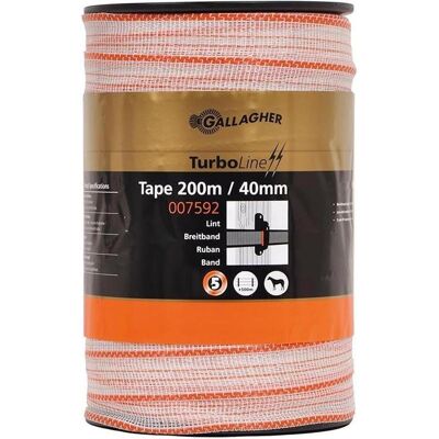 Gallagher, Gartenzaun, Schriklint TurboLine (40 MM / Wit) - 200 Meter Gallagher, Gartenzaun, Schriklint TurboLine (40 MM / Wit) - 200 Meter