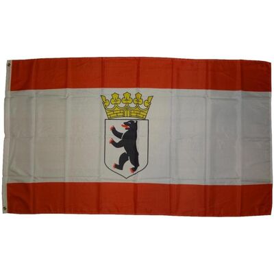 trends4cents, Fahne, Flagge Berlin Bär mit Krone 90 x 150 cm Fahne mit 2 Ösen 100g/m² Stoffgewicht Hissen (90 x 150 cm) trends4cents, Fahne, Flagge Berlin Bär mit Krone 90 x 150 cm Fahne mit 2 Ösen 100g/m² Stoffgewicht Hissen (90 x 150 cm)