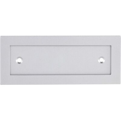 Marchesi, Hausnummer + Türschild, Namensschild Rahmen 120x48mm mit 2 Anschraublöcher, Aluminium eloxiert Marchesi, Hausnummer + Türschild, Namensschild Rahmen 120x48mm mit 2 Anschraublöcher, Aluminium eloxiert