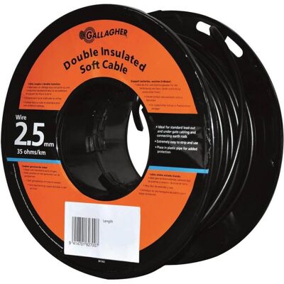 Gallagher, Gartenzaun, Grondkabel (Aanvoerkabel) 2,5 MM - 50 Meter Gallagher, Gartenzaun, Grondkabel (Aanvoerkabel) 2,5 MM - 50 Meter