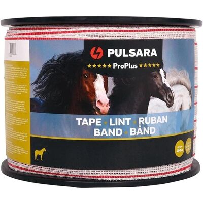 Pulsara, Gartenzaun, Schriklint (40 mm / 200 Meter / Weiss) - Pro Plus Pulsara, Gartenzaun, Schriklint (40 mm / 200 Meter / Weiss) - Pro Plus