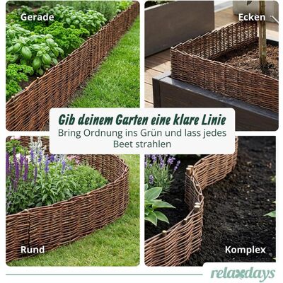 Relaxdays, Rasenkante, Beeteinfassung (2 cm) Relaxdays, Rasenkante, Beeteinfassung (2 cm)