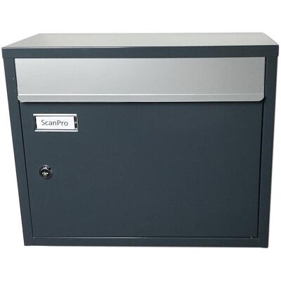 SafePost, Briefkasten, 910 Wandbriefkasten anthrazit silber (20 x 40.90 x 33 cm) SafePost, Briefkasten, 910 Wandbriefkasten anthrazit silber (20 x 40.90 x 33 cm)