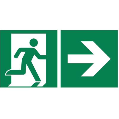Soennecken, Hausnummer + Türschild, Hinweisschild Rettungsweg rechts 30x15cm Hart-PVC Soennecken, Hausnummer + Türschild, Hinweisschild Rettungsweg rechts 30x15cm Hart-PVC