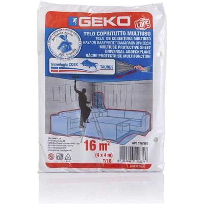 GEKO, Abdeckplane, Mehrzweck-Plane 16m² ldpe (4 x 4 m) GEKO, Abdeckplane, Mehrzweck-Plane 16m² ldpe (4 x 4 m)
