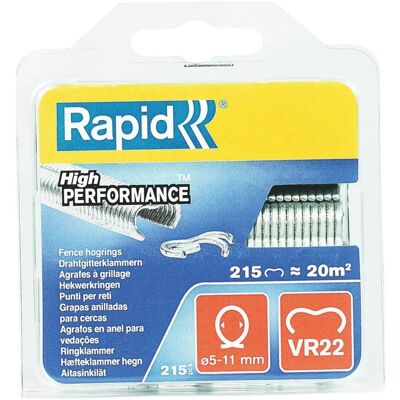 Rapid, Gartenzaun, VR22 Ringklammern galvanisiert 215 Stück Rapid, Gartenzaun, VR22 Ringklammern galvanisiert 215 Stück