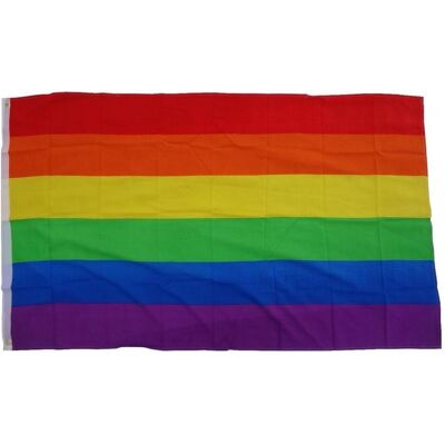 trends4cents, Fahne, XXL Flagge Regenbogen / Frieden 250 x 150 cm Fahne mit 3 Ösen 100g/m² Stoffgewicht (250 x 150 cm) trends4cents, Fahne, XXL Flagge Regenbogen / Frieden 250 x 150 cm Fahne mit 3 Ösen 100g/m² Stoffgewicht (250 x 150 cm)