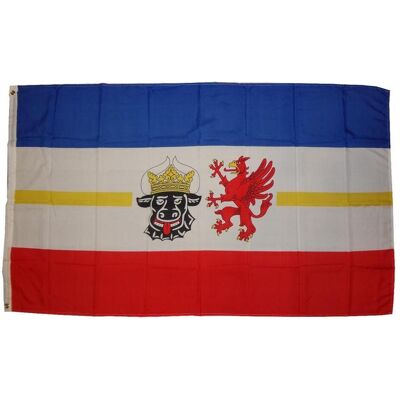 trends4cents, Fahne, Flagge Mecklenburg-Vorpommern 250 x 150 cm Fahne mit 3 Ösen 100g/m² Stoffgewicht Hiss (250 x 150 cm) trends4cents, Fahne, Flagge Mecklenburg-Vorpommern 250 x 150 cm Fahne mit 3 Ösen 100g/m² Stoffgewicht Hiss (250 x 150 cm)