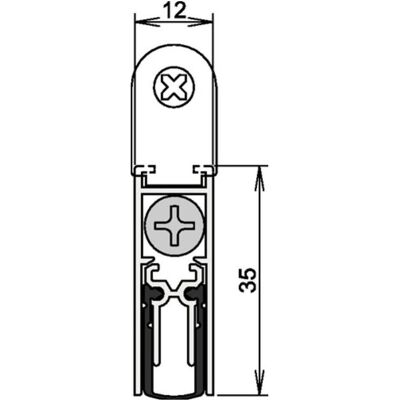 Athmer, Türdichtung, Türdichtung Doppeldicht M-12/35 1-392 1-seitig Länge 1208 mm Aluminium silberfarben eloxiert Hol... Athmer, Türdichtung, Türdichtung Doppeldicht M-12/35 1-392 1-seitig Länge 1208 mm Aluminium silberfarben eloxiert Hol...