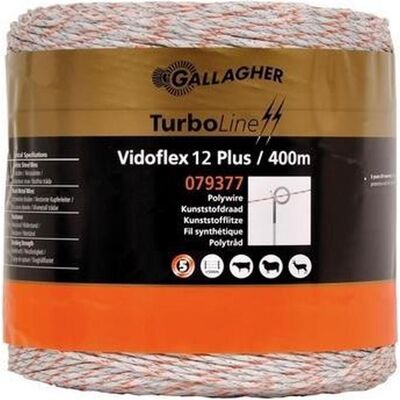 Gallagher, Gartenzaun, falscher Faden (400 Meter / Weiss) - Vidoflex 12 Plus Gallagher, Gartenzaun, falscher Faden (400 Meter / Weiss) - Vidoflex 12 Plus