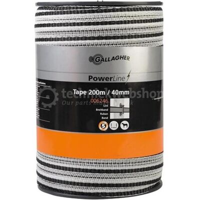 Gallagher, Gartenzaun, Schriklint PowerLine (40 MM / Wit) - 200 Meter Gallagher, Gartenzaun, Schriklint PowerLine (40 MM / Wit) - 200 Meter