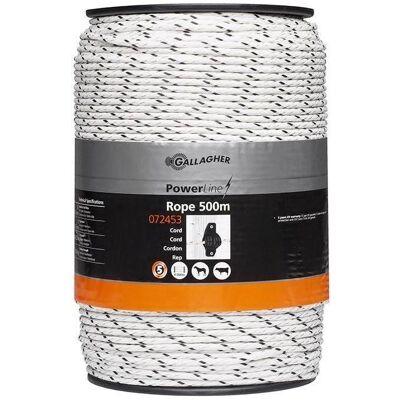 Gallagher, Gartenzaun, Cord PowerLine (5 MM / Wit) - 500 Meter Gallagher, Gartenzaun, Cord PowerLine (5 MM / Wit) - 500 Meter
