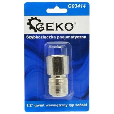 GEKO, Schlauchanschluss + Schlauchverbinder, Pneumatik-Schnellkupplung Innengewinde 1/2 (Kupplung) GEKO, Schlauchanschluss + Schlauchverbinder, Pneumatik-Schnellkupplung Innengewinde 1/2 (Kupplung)