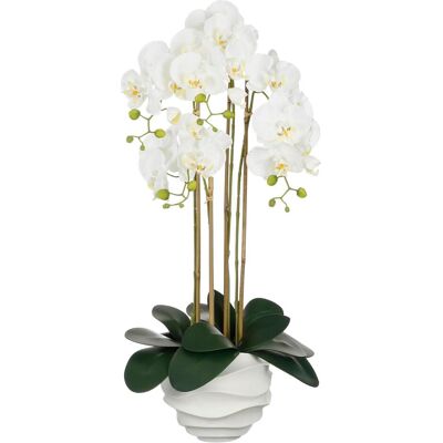 Mica Decorations, Kunstpflanzen, Phalaenopsis In Topf weiss - l40xb34xh82cm (82 cm) Mica Decorations, Kunstpflanzen, Phalaenopsis In Topf weiss - l40xb34xh82cm (82 cm)