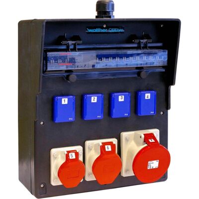 Walther, Baustromverteiler, 6484404 (4x, CEE 16/5, CEE 32/5, CEE 63/5) Walther, Baustromverteiler, 6484404 (4x, CEE 16/5, CEE 32/5, CEE 63/5)