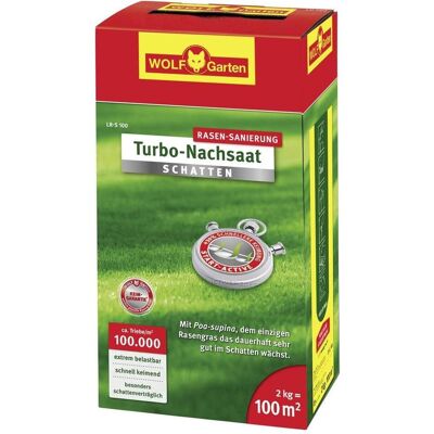 WOLF-GARTEN Turbo Rasensamen für Schatten - Rasenrenovierung 2kg WOLF-GARTEN Turbo Rasensamen für Schatten - Rasenrenovierung 2kg