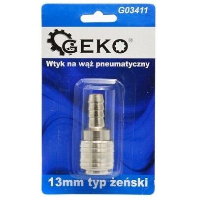 GEKO, Schlauchanschluss + Schlauchverbinder, Verlängerung für Pneumatikschlauch 13mm, IG (13 mm) GEKO, Schlauchanschluss + Schlauchverbinder, Verlängerung für Pneumatikschlauch 13mm, IG (13 mm)
